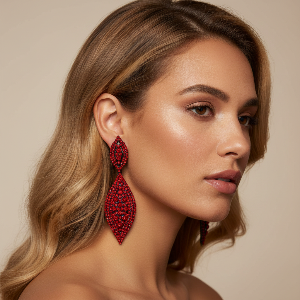 Marquise Leaf Red