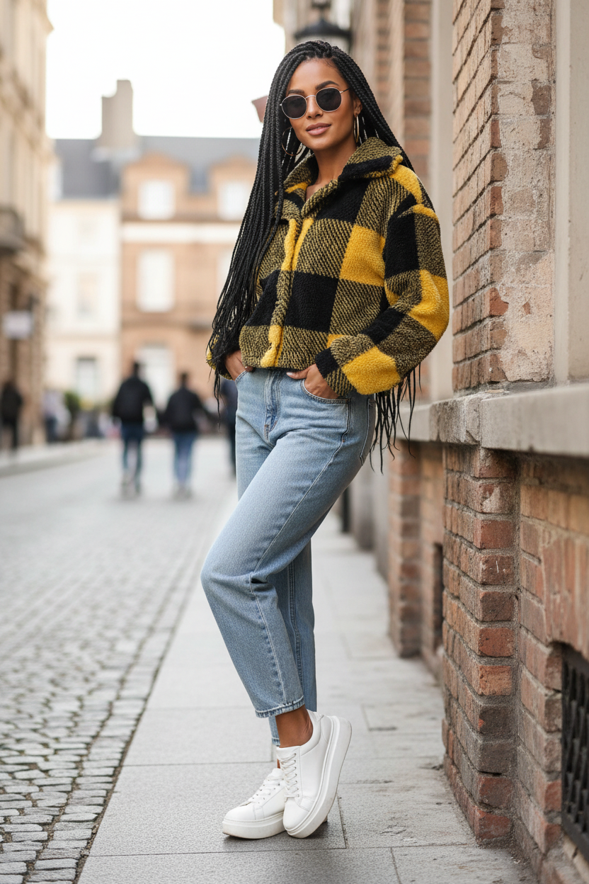 Mustard Plaid Jacket
