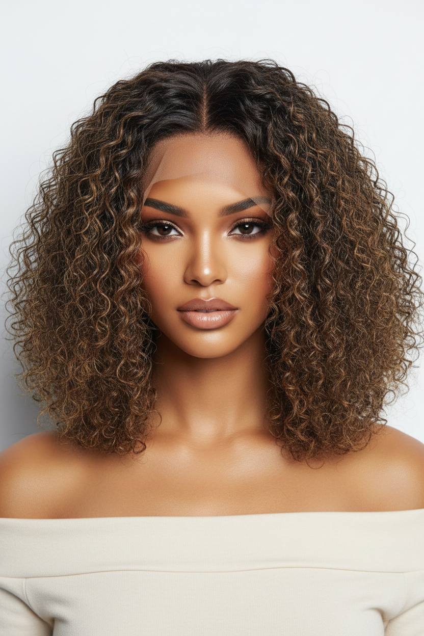 P4/27 Kinky Curly Wig - On Model
