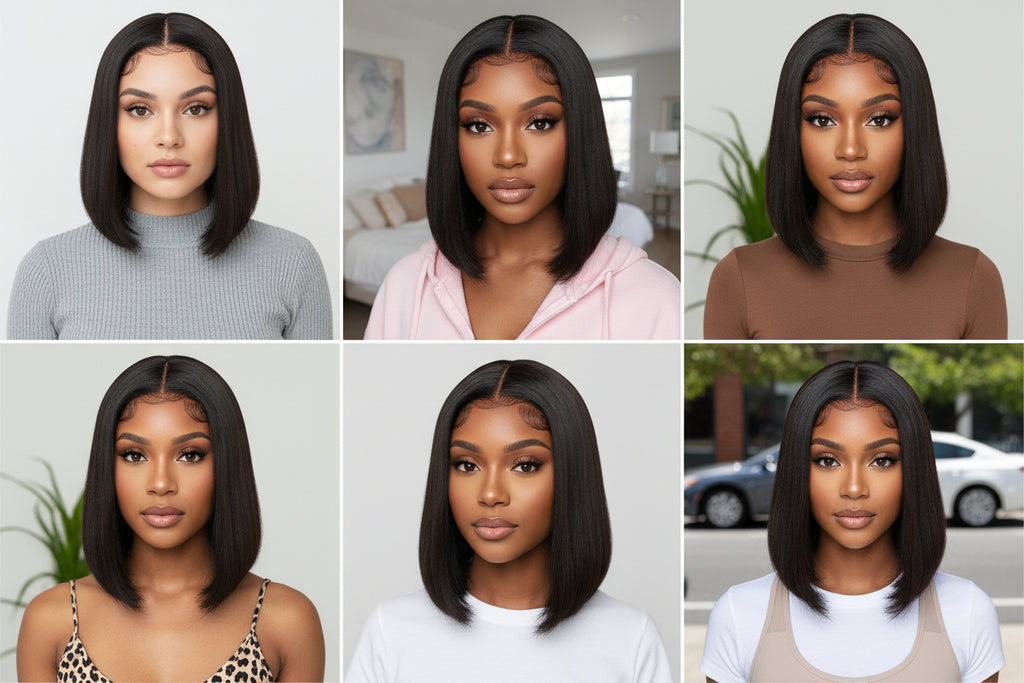 13x4 HD Lace Front Short Bob Wig 180% Density | 100% Human Hair