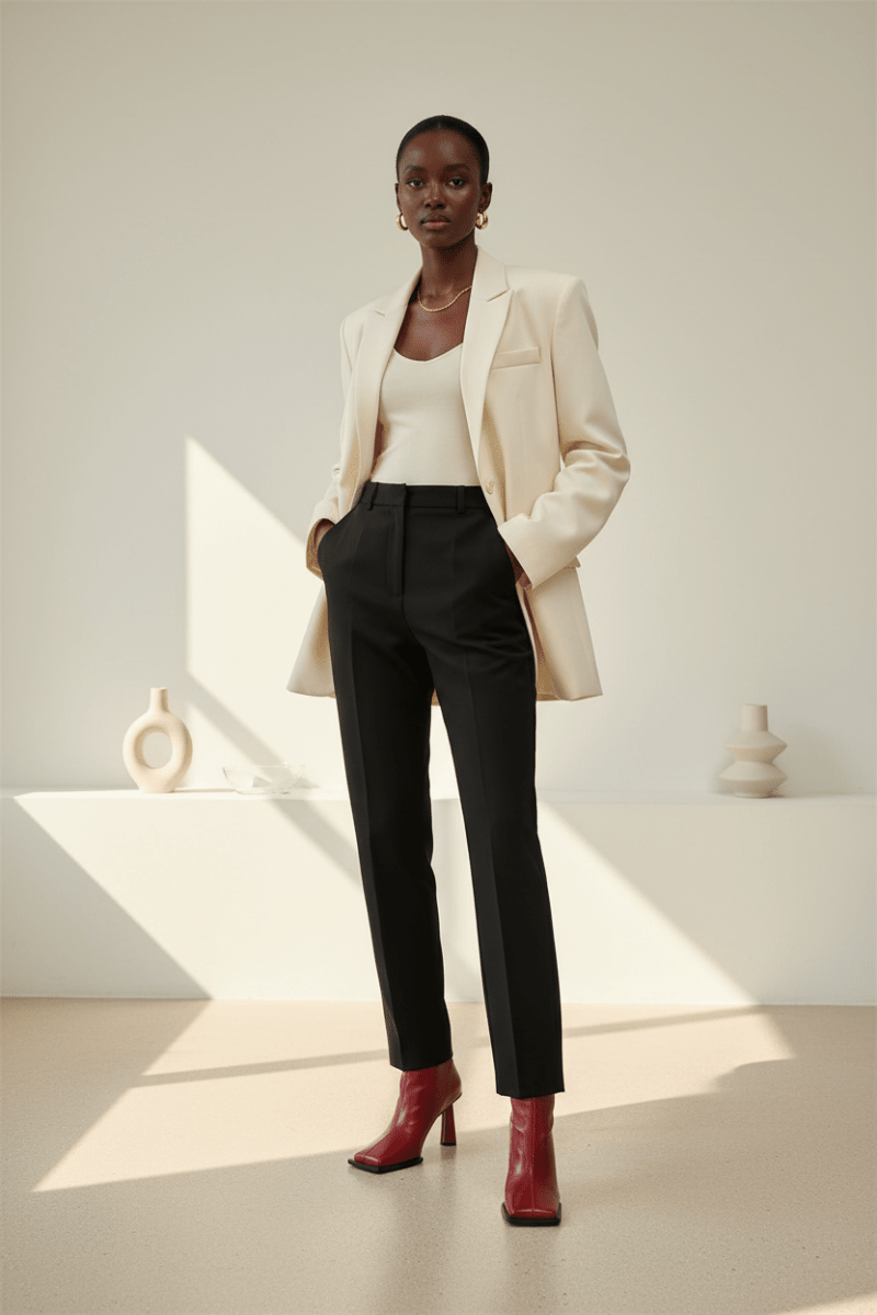 Square Toe Sock Ankle Boot - The PM Edit