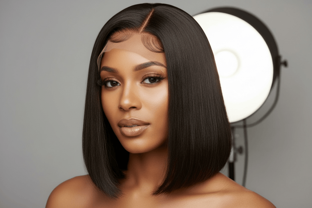 8 inch 5x5 HD lace front bob wig | 180% Density | 100% Human Hair - The PM Edit