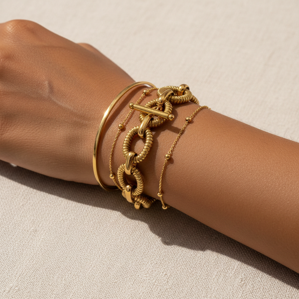 Ribbed Bracelet Wrist Stack