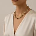 Two - Tone Chunky Chain Necklace | Gold & Silver Rope Links | The PM Edit - The PM Edit