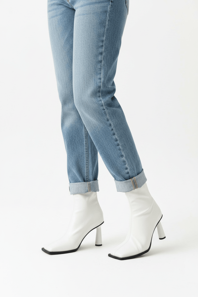 Square Toe Sock Ankle Boot - The PM Edit