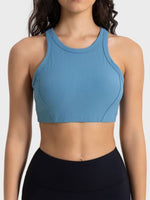 Load image into Gallery viewer, Wide Strap Cropped Sport Tank
