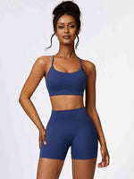 Load image into Gallery viewer, Sport Bra and Wide Waistband Shorts Set
