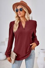 Load image into Gallery viewer, V-Neck Puff Sleeve Blouse
