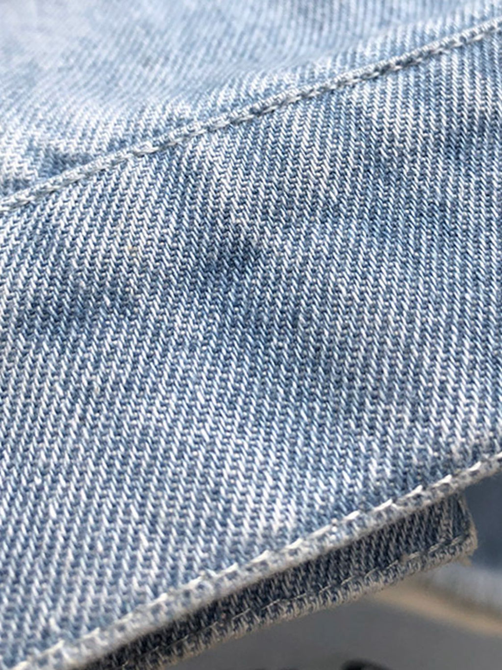 Oversized Raw Hem Denim Jacket