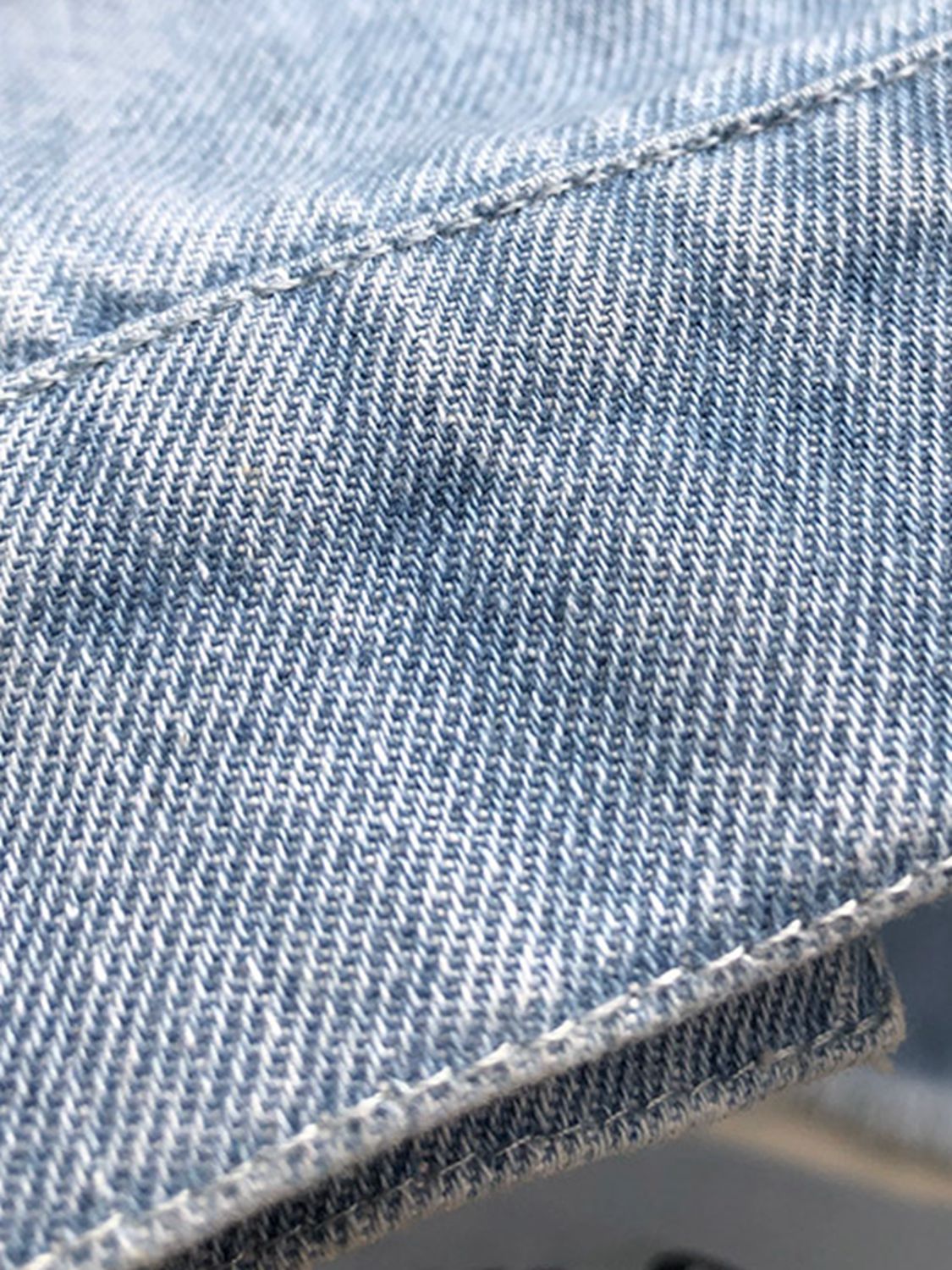 Oversized Raw Hem Denim Jacket