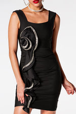 Load image into Gallery viewer, Square Neck Ruffled Sleeveless Mini Dress
