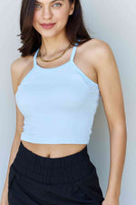 Load image into Gallery viewer, Everyday Staple Soft Modal Short Strap Ribbed Tank Top in Blue
