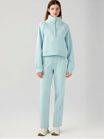 Load image into Gallery viewer, Half Zip Pocketed Active Sweatshirt
