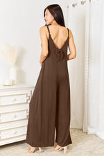 Load image into Gallery viewer, Spaghetti Strap Tied Wide Leg Jumpsuit
