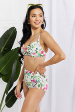 Load image into Gallery viewer, Take A Dip Twist High-Rise Bikini in Cream
