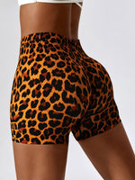 Load image into Gallery viewer, Leopard Print Wide Waistband Sports Shorts
