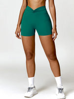 Load image into Gallery viewer, Twisted High Waist Active Shorts with Pockets
