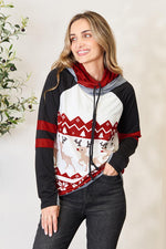 Load image into Gallery viewer, Christmas Drawstring Long Sleeve Hoodie
