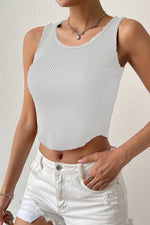 Load image into Gallery viewer, Ribbed Round Neck Sleeveless Knit Top

