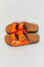 Load image into Gallery viewer, Double Banded Slide Sandals in Orange
