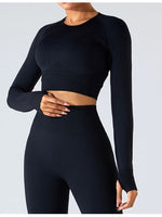 Load image into Gallery viewer, Round Neck Long Sleeve Active T-Shirt
