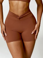 Load image into Gallery viewer, Twisted High Waist Active Shorts with Pockets
