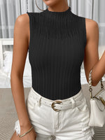 Load image into Gallery viewer, Mock Neck Ribbed Knit Tank
