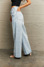 Load image into Gallery viewer, Distressed Wide Leg Jeans Pants
