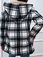 Load image into Gallery viewer, Plaid Hooded Longline Coat
