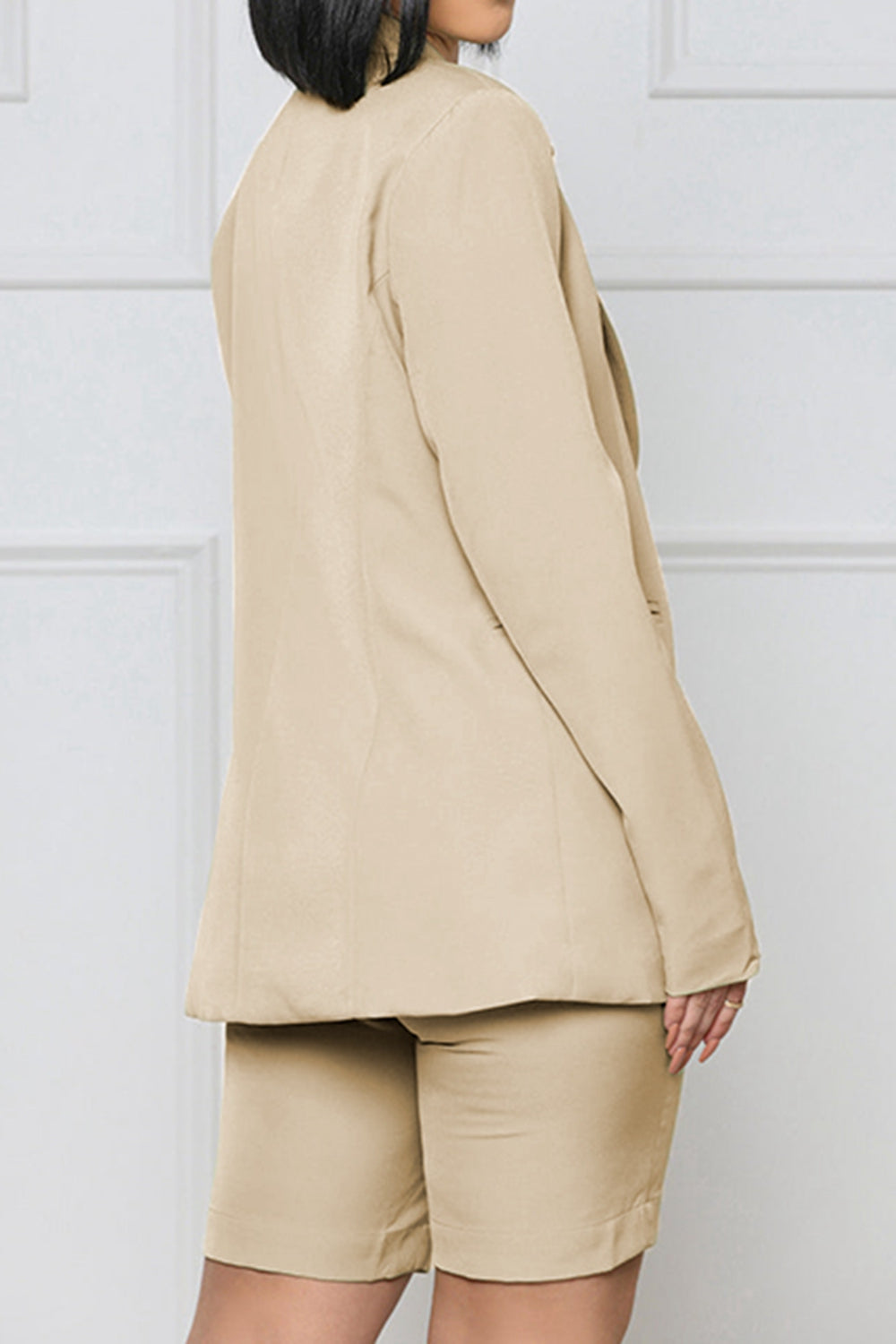 Long Sleeve Blazer & Shorts Set