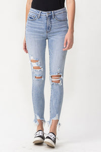 Full Size Lauren Distressed High Rise Skinny Jeans Pants