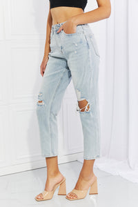 Distressed Cropped Jeans Pants