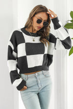 Load image into Gallery viewer, Round Neck Dropped Shoulder Sweater
