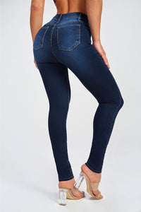 Button Fly Skinny Jeans Pants