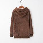 Load image into Gallery viewer, Quarter-Zip Drawstring Teddy Hoodie
