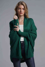 Load image into Gallery viewer, Double Take Dolman Sleeve Open Front Ribbed Trim Longline Cardigan
