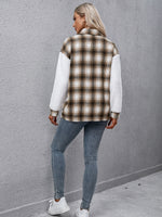 Load image into Gallery viewer, Plaid Collared Neck Button Down Jacket
