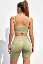 Load image into Gallery viewer, Ruched Wide Strap Sports Top
