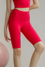 Load image into Gallery viewer, High Waist Slim Fit Sports Shorts
