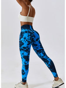 Tie Dye Wide Waistband Active Leggings