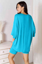 Load image into Gallery viewer, Three-Quarter Sleeve Top and Shorts Set
