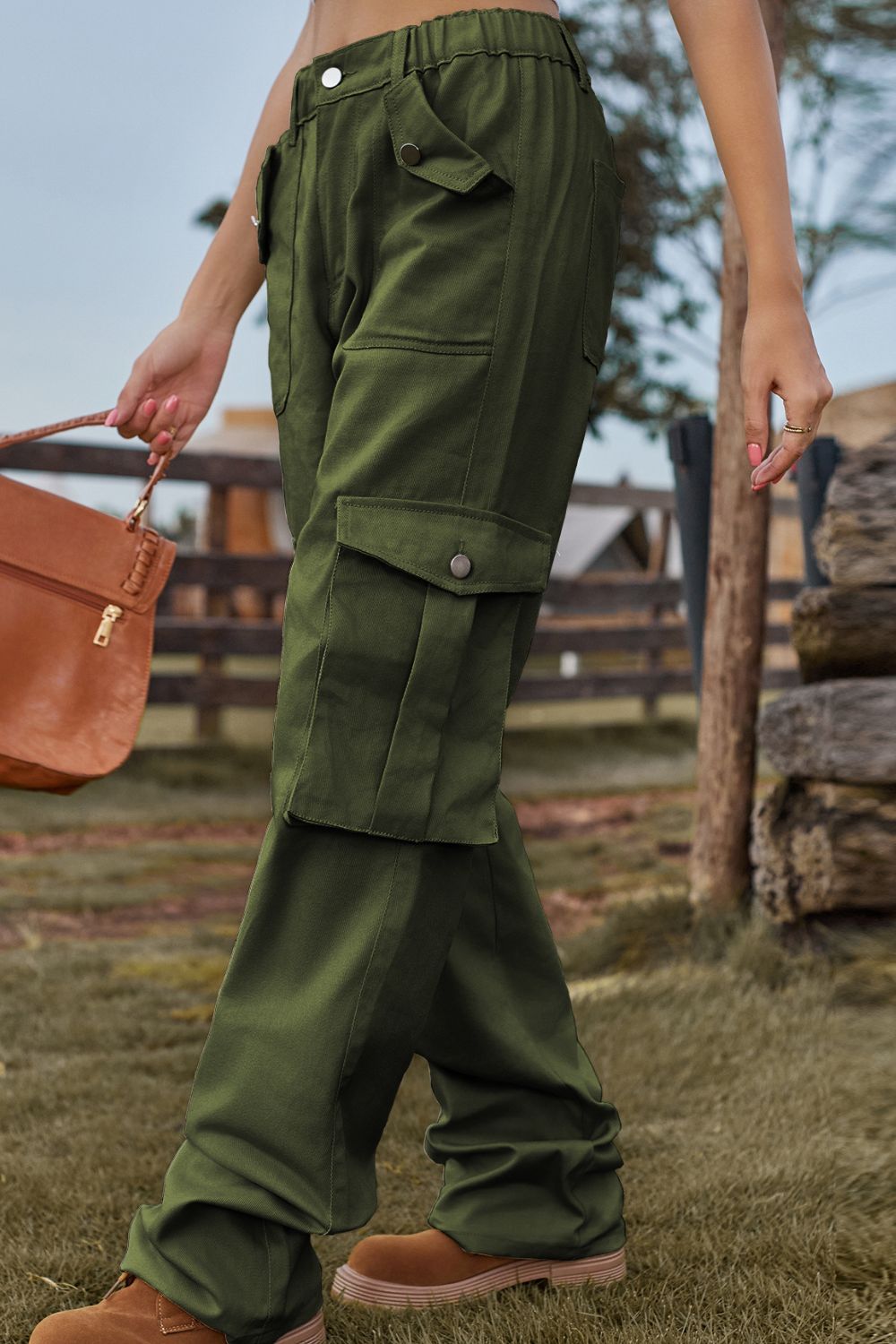 Loose Fit Wide Leg Pants with Pockets