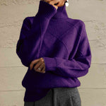 Load image into Gallery viewer, Geometric Turtleneck Long Sleeve Sweater- Fall Knit
