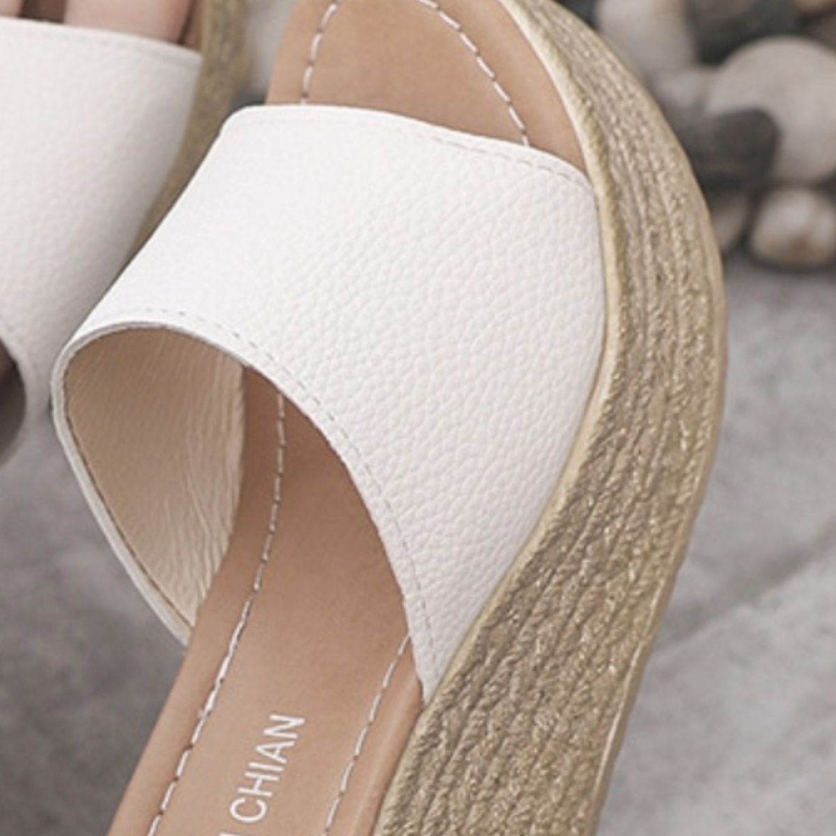 Espadrille Platform Slide Sandal