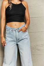Load image into Gallery viewer, Distressed Wide Leg Jeans Pants
