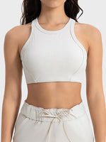 Load image into Gallery viewer, Wide Strap Cropped Sport Tank
