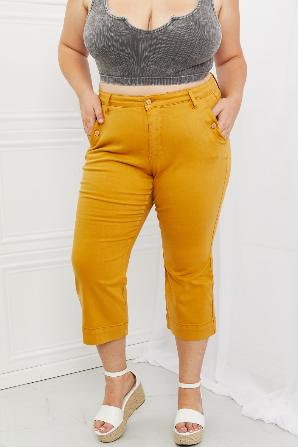 Full Size Straight Leg Cropped Jeans Pants