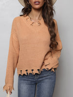 Load image into Gallery viewer, Waffle-Knit Dropped Shoulder Blouse
