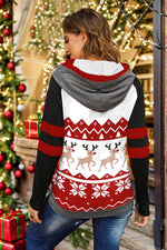 Load image into Gallery viewer, Christmas Drawstring Long Sleeve Hoodie

