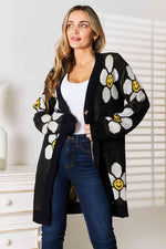 Load image into Gallery viewer, Floral Button Down Longline Cardigan
